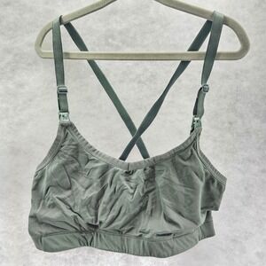 Mimi Maternity Nursing Bra Olive Green M/Medium Sporty Adjustable Straps Support